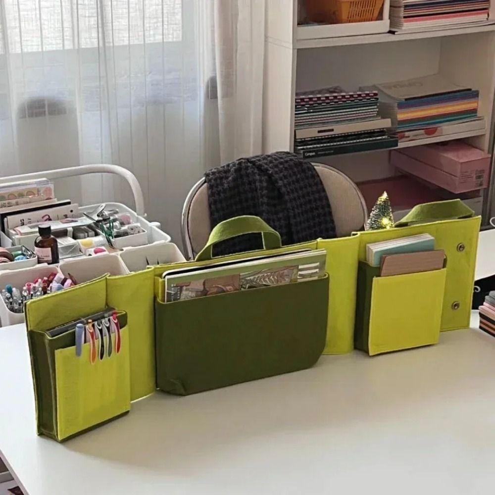 Сумка-органайзер из полиэфирного войлока с кнопками-защелками, много отделений, папка для документов, сумка-тоут с ручкой, для ноутбука