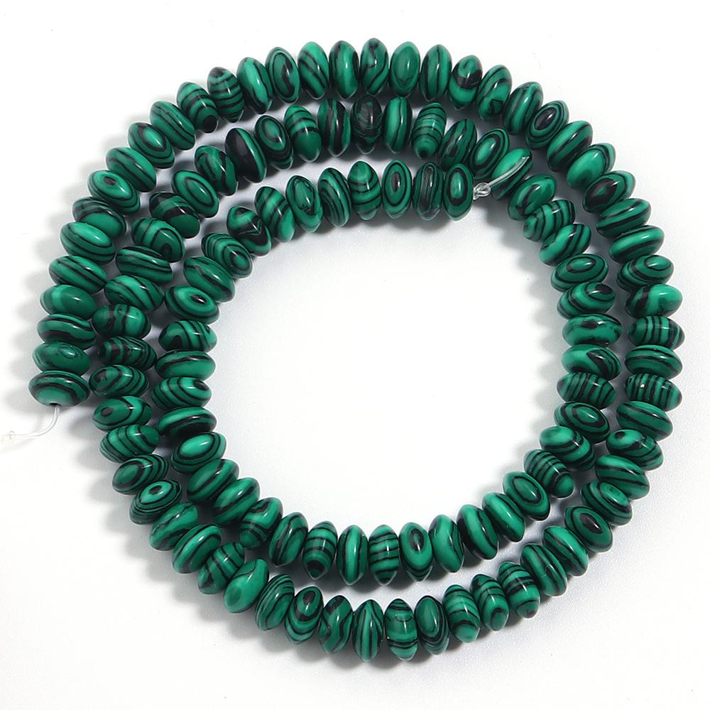 3x6mm Natural Stone Beads Agate Tiger Eye Malachite Rose Quartz Loose Flat Abacus Beads For Jewelry Making DIY Bracelet Necklace