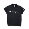 Champion Golf Short Odor UV Script Mock Women's T-Shirt, Sleeve, Antibacterial, Resistant, Quick-Drying, Protection, Logo, Neck, Black, CW-ZG308