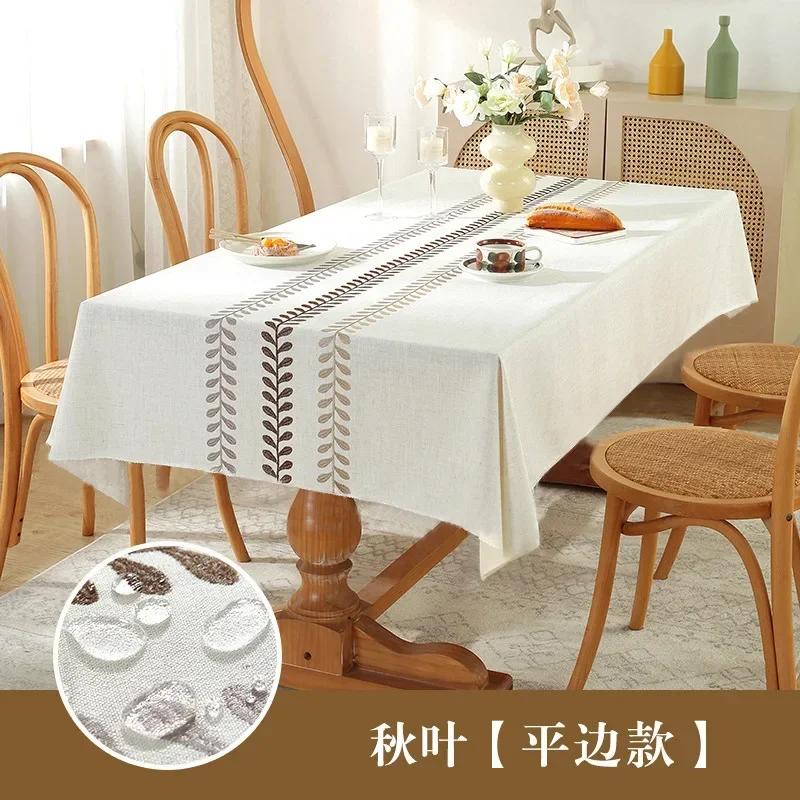 Thickened Cotton Linen Table Mat Household Rectangular Coffee Table Towel Waterproof Oil Proof Wholesale Tablecloth