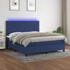 VidaXL Slat Bed Base with Mattress and LED, Upholstered Bed, Double Bed, Adult Bedroom Interior Bed, 3135051