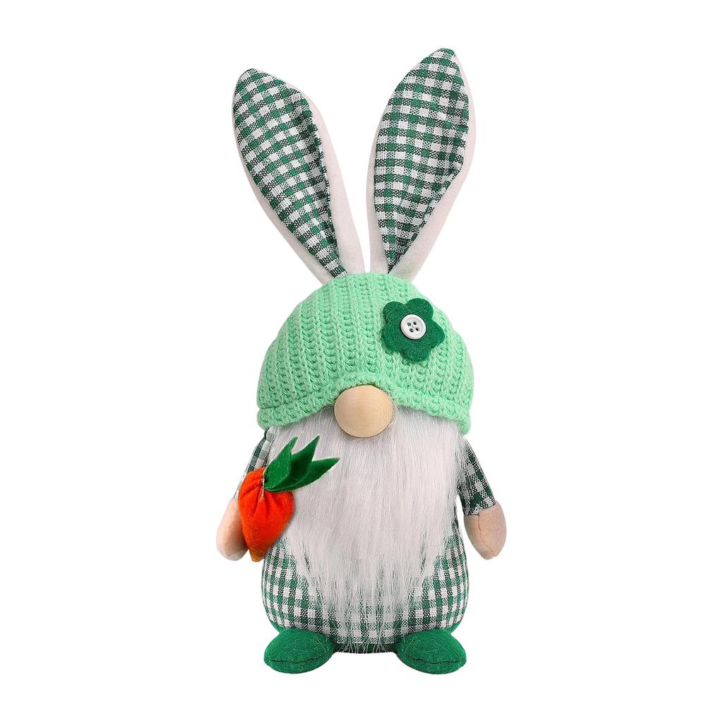 Easter Faceless Doll Checkered Ear Desktop Ornament Holiday Decor