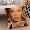 RB American Beautiful Singer BBeyonce Cushion Cover Throw Pillow Cover Hidden Button Durable Polyester Chair Cushion