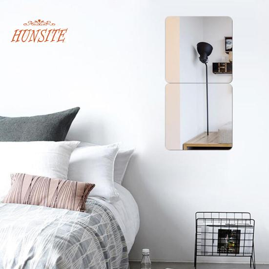 4 шт. полноразмерная наклейка на зеркальную плитку, самоклеящаяся, водонепроницаемая