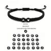 26 Letters Initial Heart Charms Bracelets Handmade Adjustable A-Z Name Braided Bracelets For Women Men Friendship Jewelry Gifts
