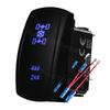 Marine Rocker Switch 12V Blue Led Light Bar Car Switch Jumper Wires Kit for ATV Polaris Camper OFF Road 4x4 Truck Schoolbus Boat Battery Switches5