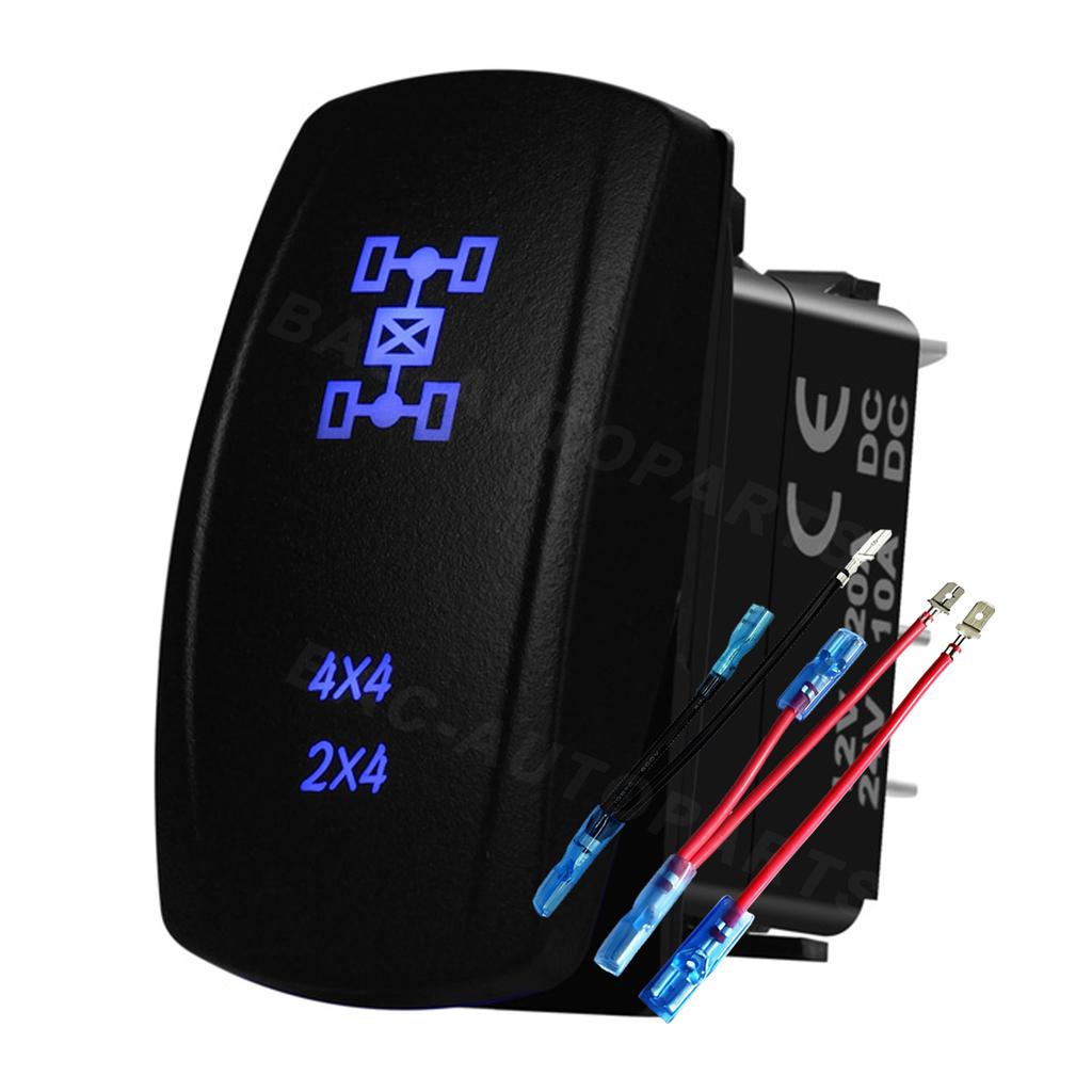Marine Rocker Switch 12V Blue Led Light Bar Car Switch Jumper Wires Kit for ATV Polaris Camper OFF Road 4x4 Truck Schoolbus Boat Battery Switches5