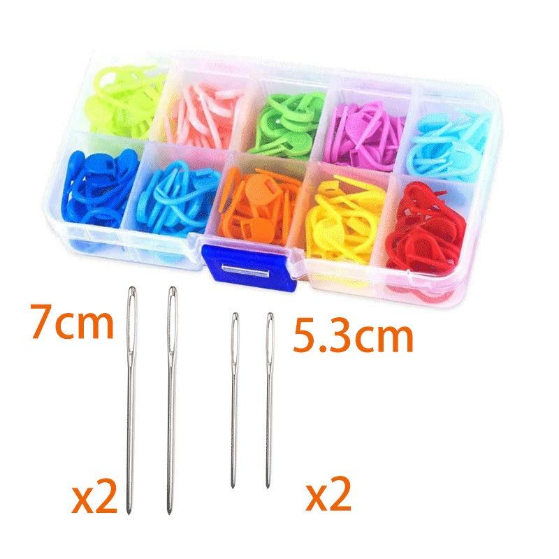 Plastic Stitch Markers Set Boxed Knitting Pins Sweater DIY Craft Supplies Crochet Locking Stitch Markers Knitting Accessories
