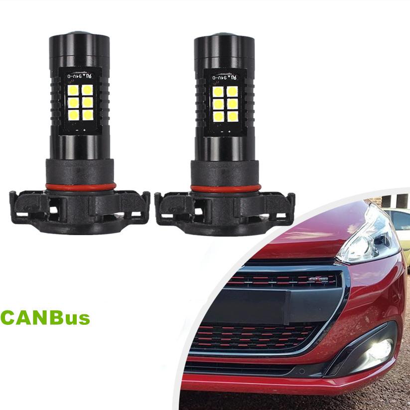Для Peugeot 208 12-19 2008 13-19 3008 09-16 207 09-12 Citroen C3 C4 2 шт./лот CANBus 21SMD PSX24W светодиодные дневные ходовые огни DRL