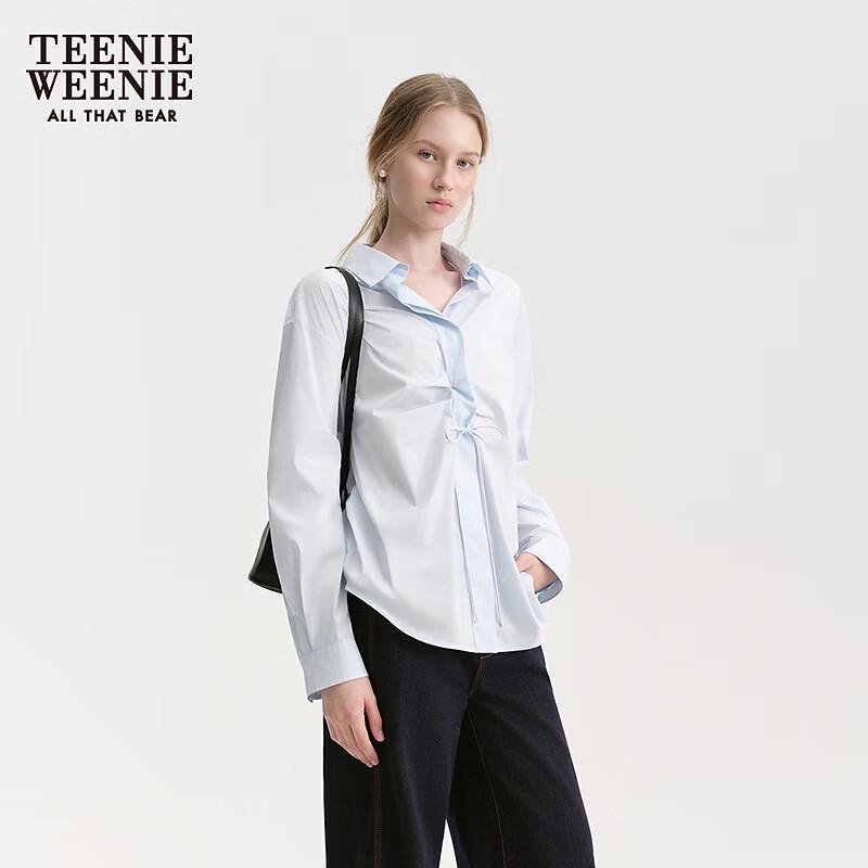 Teenie Weenie Женская плиссированная рубашка с вышивкой мишки