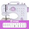 Portable Sewing Machine Mini Electric Household Crafting Mending Overlock 12 Stitches with Presser Foot Pedal Beginners
