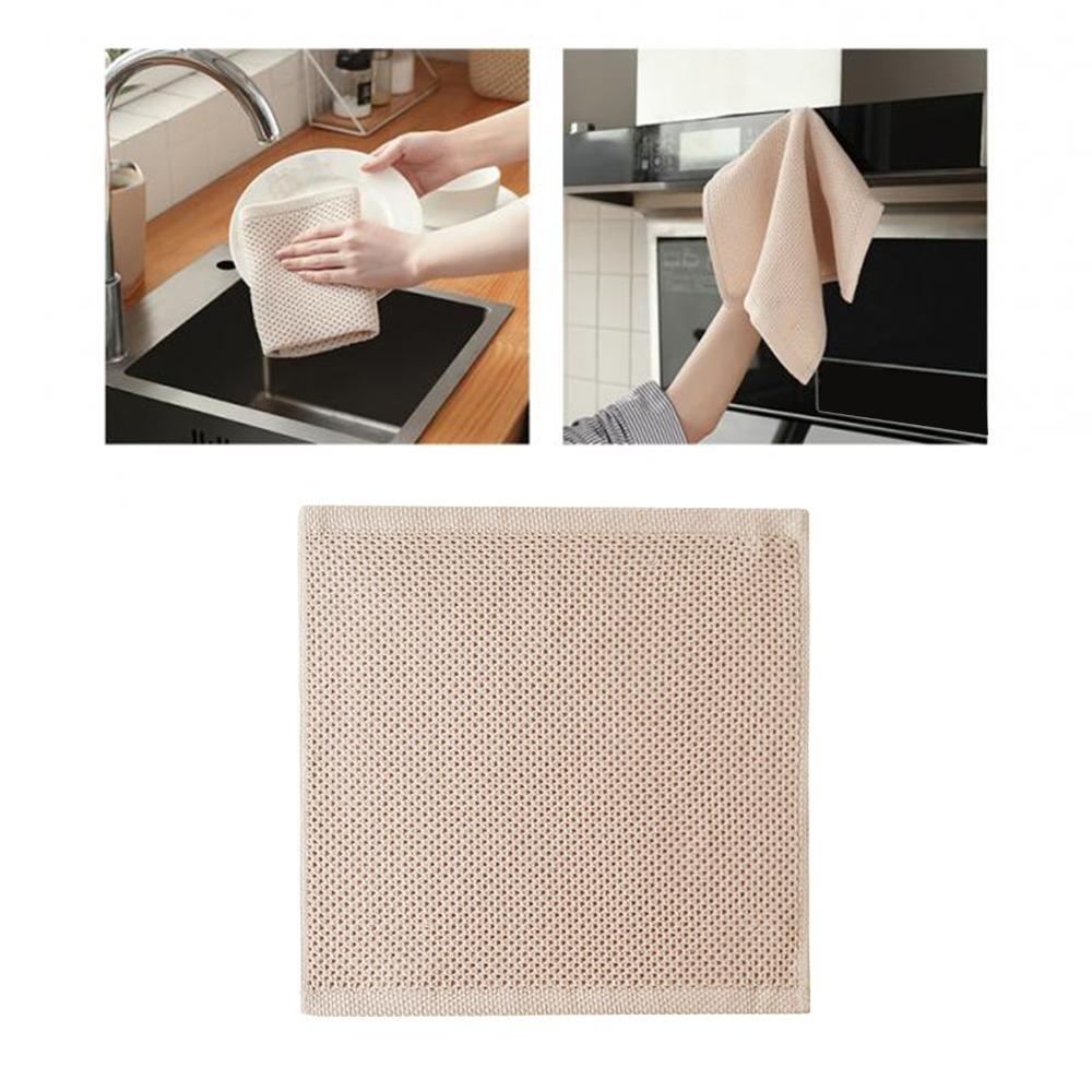 6pcs Waffle Weave Kitchen Dish Towels Quick Drying Dish Rags Cleaning Towels Washing Dishes