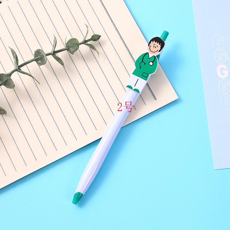 Doctor Nurse Pen Creative Press Ballpoint Pen Cartoon Character Pen Convenient For Teachers Nurses Students