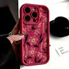 Gold Black Floral Pattern Phone Case for Xiaomi Redmi Note 14 13 12 11 10 9 8 7 Pro Shockproof Anti-Slip Soft TPU Cover