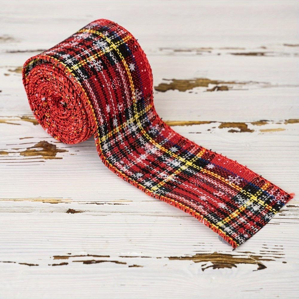 DIY Christmas Gift Bow Ribbon Lightweight Burlap Ribbon New Wired Ribbon