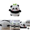 Charming Fluffy Panda Keyring Cute Animal Plush Doll With Pp Cotton Filling
