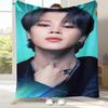 Плед фланелевый Jimin Kpop B-BTS Star, Ультрамягкий теплый плюшевый плед для дома, спальни, кровати, дивана, офиса, кемпинга, пикника, подарок