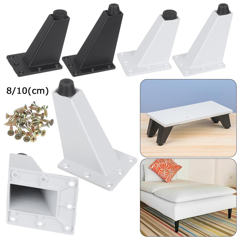 4Pcs Durable Replacement Black White Table Support Furniture Feet Sofa Legs Cabinet Holder Foot