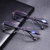 Frameless Edge Cutting Blue Light Presbyopia Glasses with Intelligent Zoom High-definition Presbyopia Glasses for
