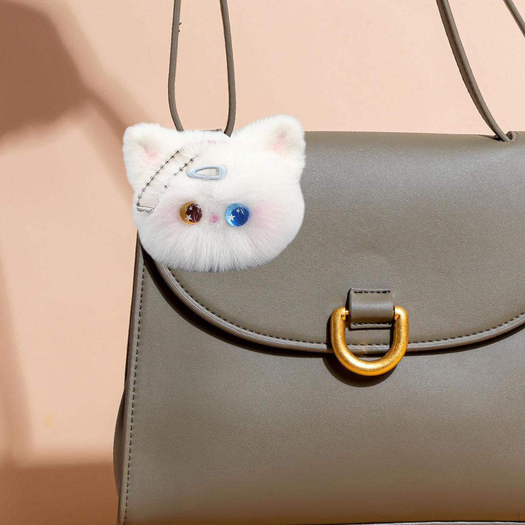 Плюшевый брелок для ключей в виде кошки, подвесной аксессуар, украшение для куклы из мультфильма