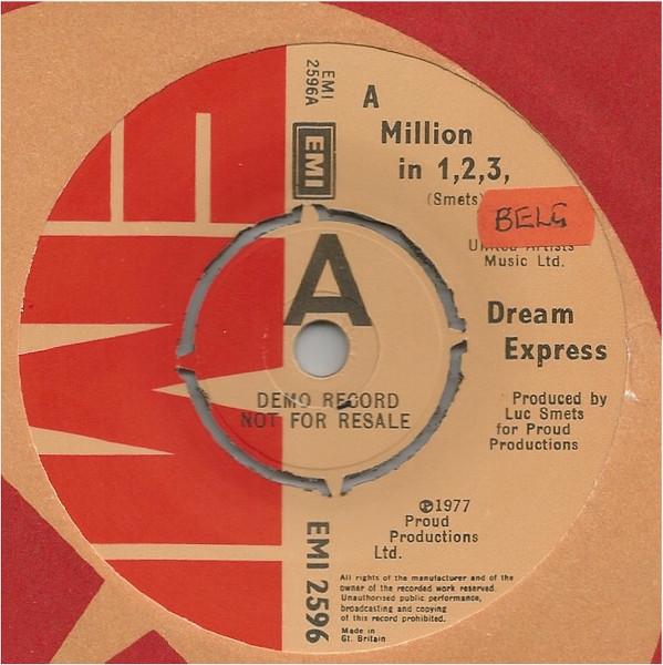 7-дюймовая пластинка DREAM EXPRESS A Million In 1 2 3 EMI2596 EMI 1977 UK Поп Б/у