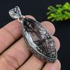 Black Rutile Gemstone 925 Sterling Silver Gift Jewelry Pendant 2.64"