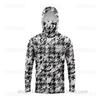 Outdoor sunscreen clothing, ice silk long-sleeved fishing clothing, quick-drying breathable hoodie, face towel, integrated mosquito-proof clothing