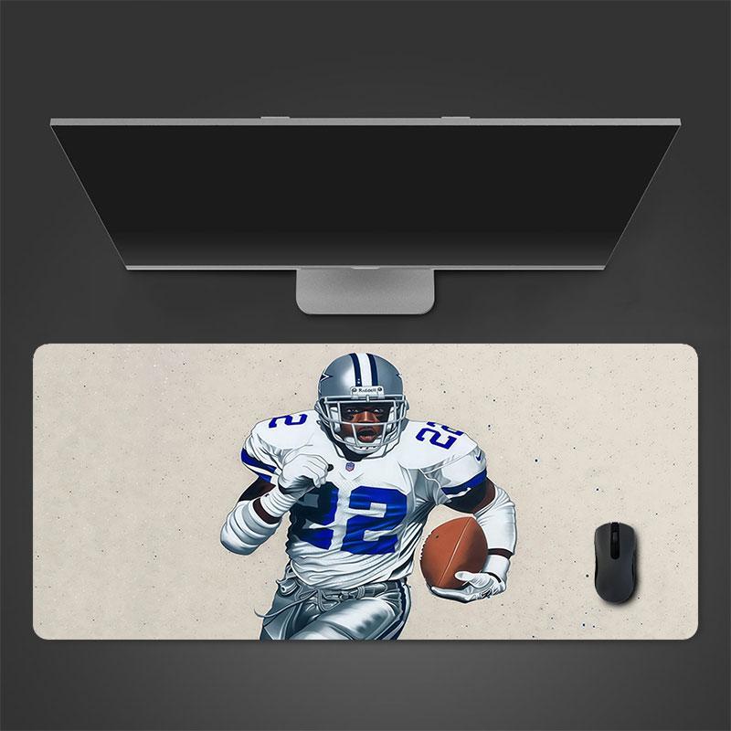 Emmitt Smith Mouse Pad, Large Gaming Desk Mat, Non-slip XXL Mousepad for Laptop & Tablet, Mini PC Playmat with Stitched Edges