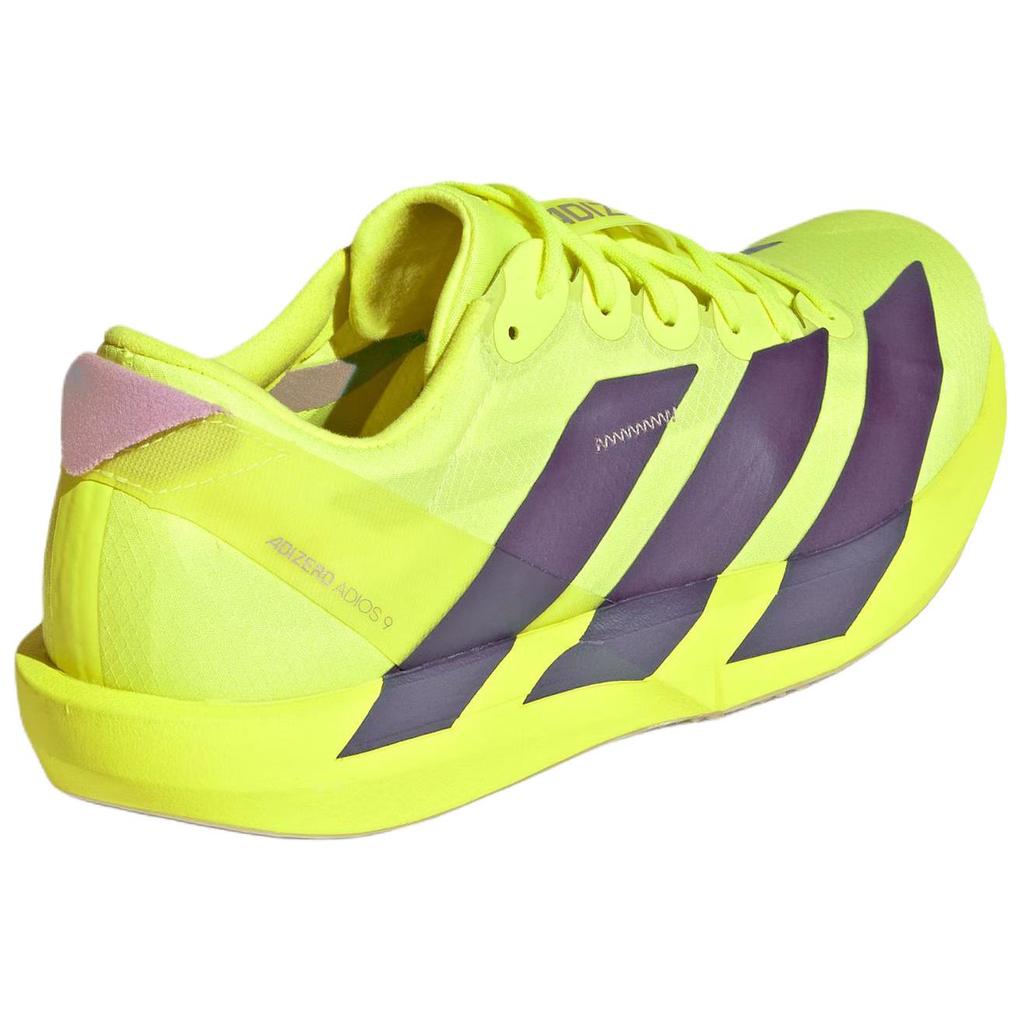 adidas Adizero Adios 9 Скоростные Соревновательные Удобные Классические Кроссовки для Бега Женские кроссовки Ярко-желтый Фиолетовый JQ0778
