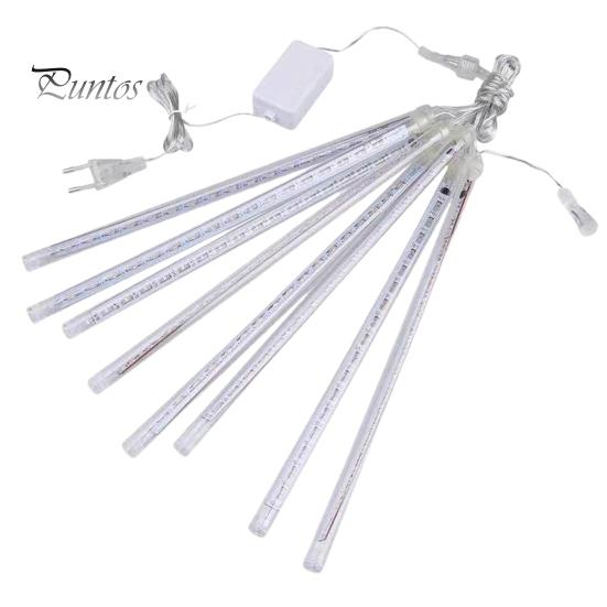 8 шт/16 шт/24 шт Метеоритный дождь Дождевые огни Высокая яркость Энергосберегающие водонепроницаемые уличные сосульки Рождественские огни Украшения для вечеринок