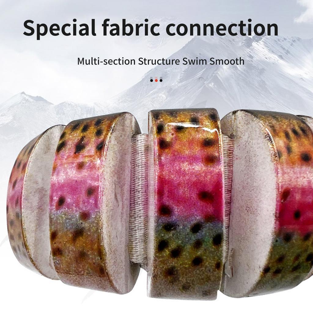 Multi Jointed Swimbaits Slow Sinking Bionic Swimming Lures Fishhooks Freshwater Saltwater Bass Treble Hook Fishing Lures