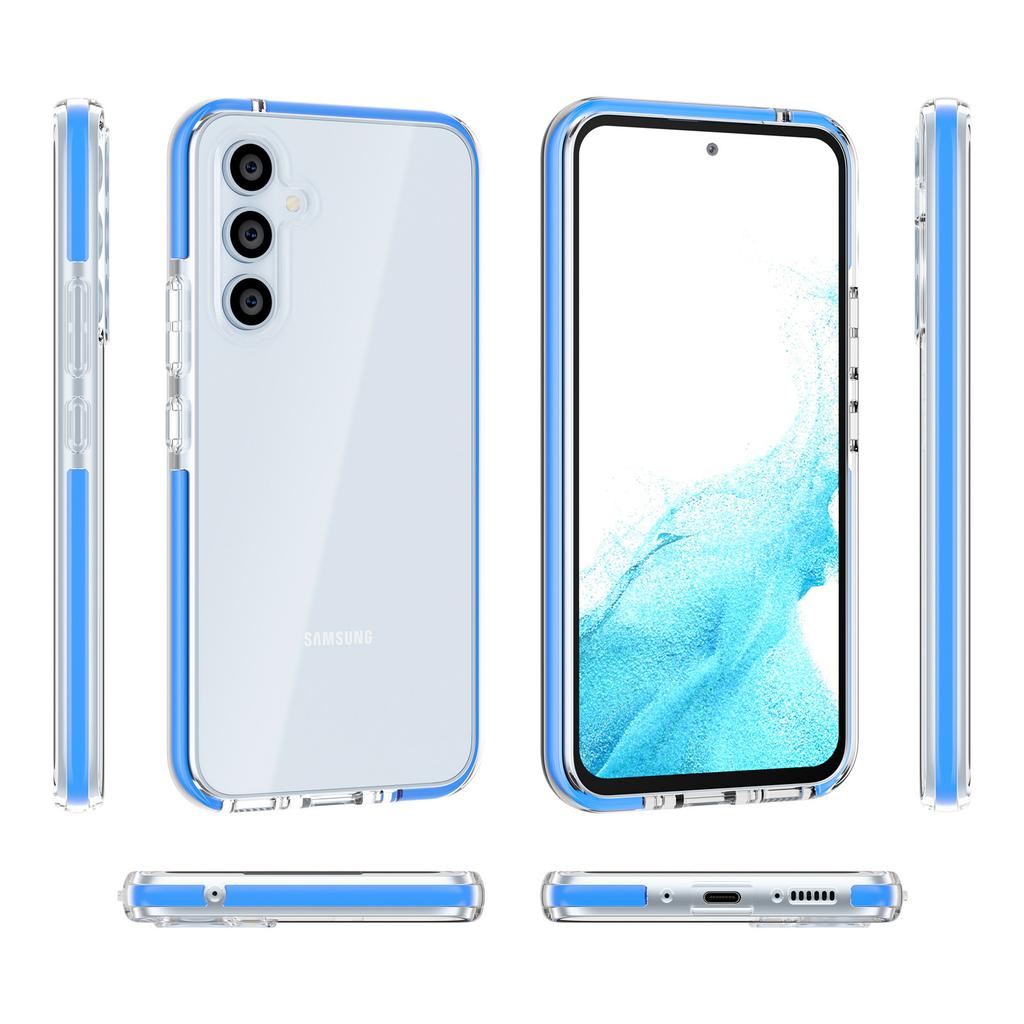 Подходит для Samsung S23Plus прозрачный чехол для мобильного телефона, новый модный бренд s23 двухцветный высокопрозрачный противоударный мягкий чехол, оптовая продажа от производителя