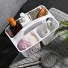 Yousheng Bathroom Storage Basket Divided Grid Design Large Capacity PP Plastic Portable Hollow Home Organizer
