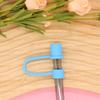 10pcs 10mm Dustproof Plug Silicone Straw Sleeve Simple Straw Cover  Drinking Straws