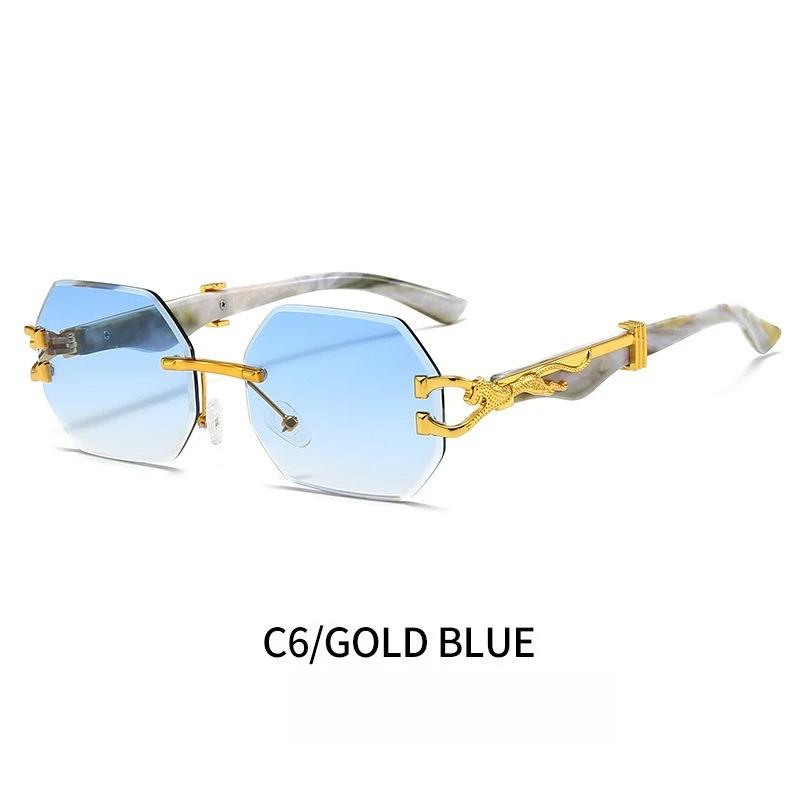 Latest Versatile Business Frameless Square Shape Sunglasses Travel UV400 Protection Sunglasses Eyeglasses Street Style Eye Protection