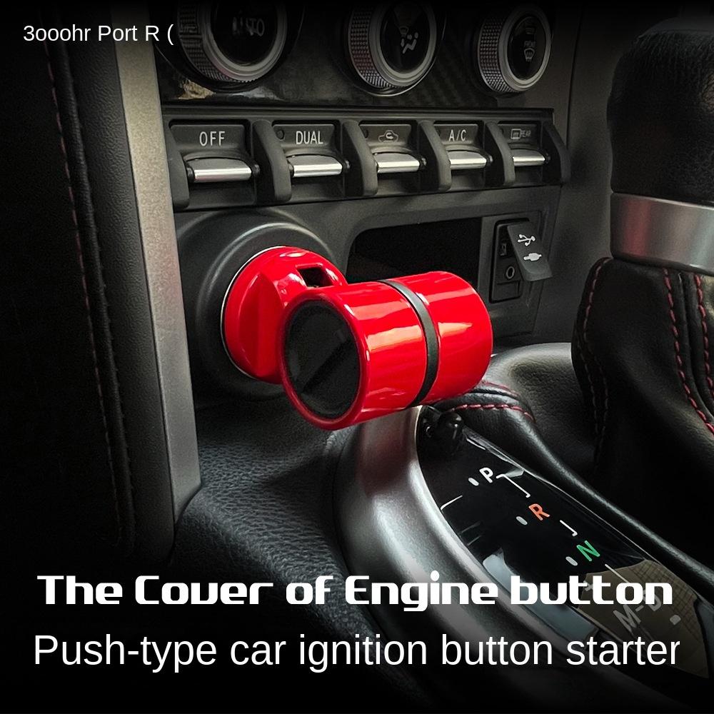 Push Start Ignition Switch Starter Button One Key Engine Start Compatible with Most Vehicles LED Indicator Replacement