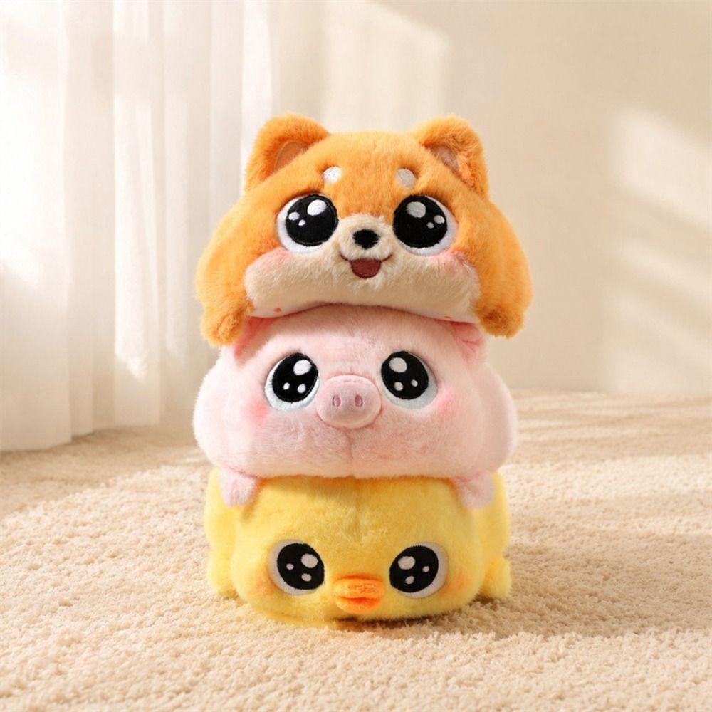 Cartoon Plush Piglet Doll Round Little White Dog Plush Toy Elephant Plush Toys Home Decoration