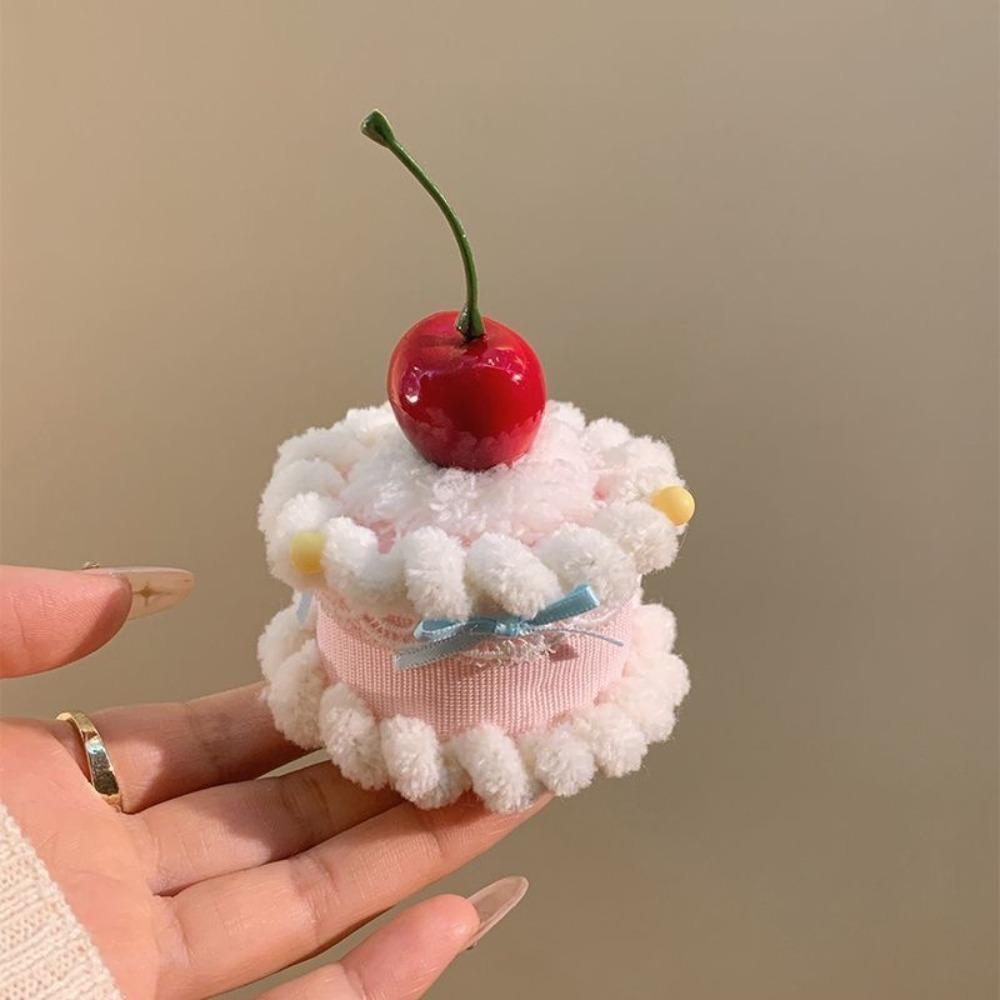 Cupcake Shape Cupcake Hairclip Plush Lolita Headwear Sweet Style Cherry Hairpin  Photo Prop