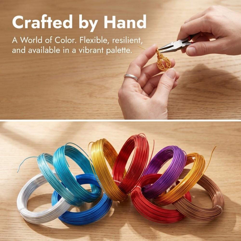 10Pcs 1mm Diameter Flexible Floral Wire Non-Elastic Jewelry Beading Wire Gardening Tree Shaping