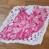 Used HERMES Kare90 Pleated Scarf Flamenco Pink Dot Pattern