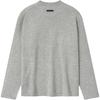 Fear of God Essentials Классическая вязаная футболка с длинным рукавом Бетонный меланж Женские топы Серый 192SP267802FW