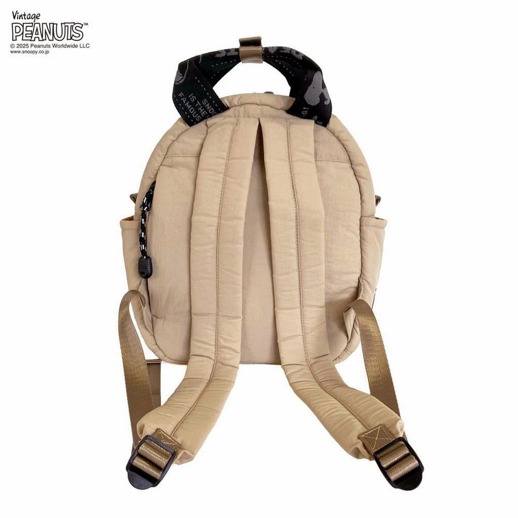 Мини-рюкзак Rootote Snoopy, вышитый, пушистый, 2-в-1, IP Theo-Lu, с подкладкой, Peanuts-0S, 8453 (03 Матовый черный)