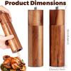 2Pcs Wooden Salt Mill Shaker Ergonomic Adjustable Coarseness Manual Pepper Grinder for Peppercorn Chili Flake Dried Herb