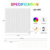 1 комплект светодиодных гирлянд-штор, меняющих цвет RGB, с управлением через приложение и пульт дистанционного управления для украшения на Хэллоуин, Рождество, свадьбу, вечеринку в саду