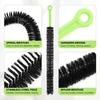 2 Pcs Drain Clean Brush Hooks Extended Dryer lint Removal Brush Drain Clog Remover for Toilet, Kitchen Sink, Sewer Drain, Bathroom Tub(size:16 inch)