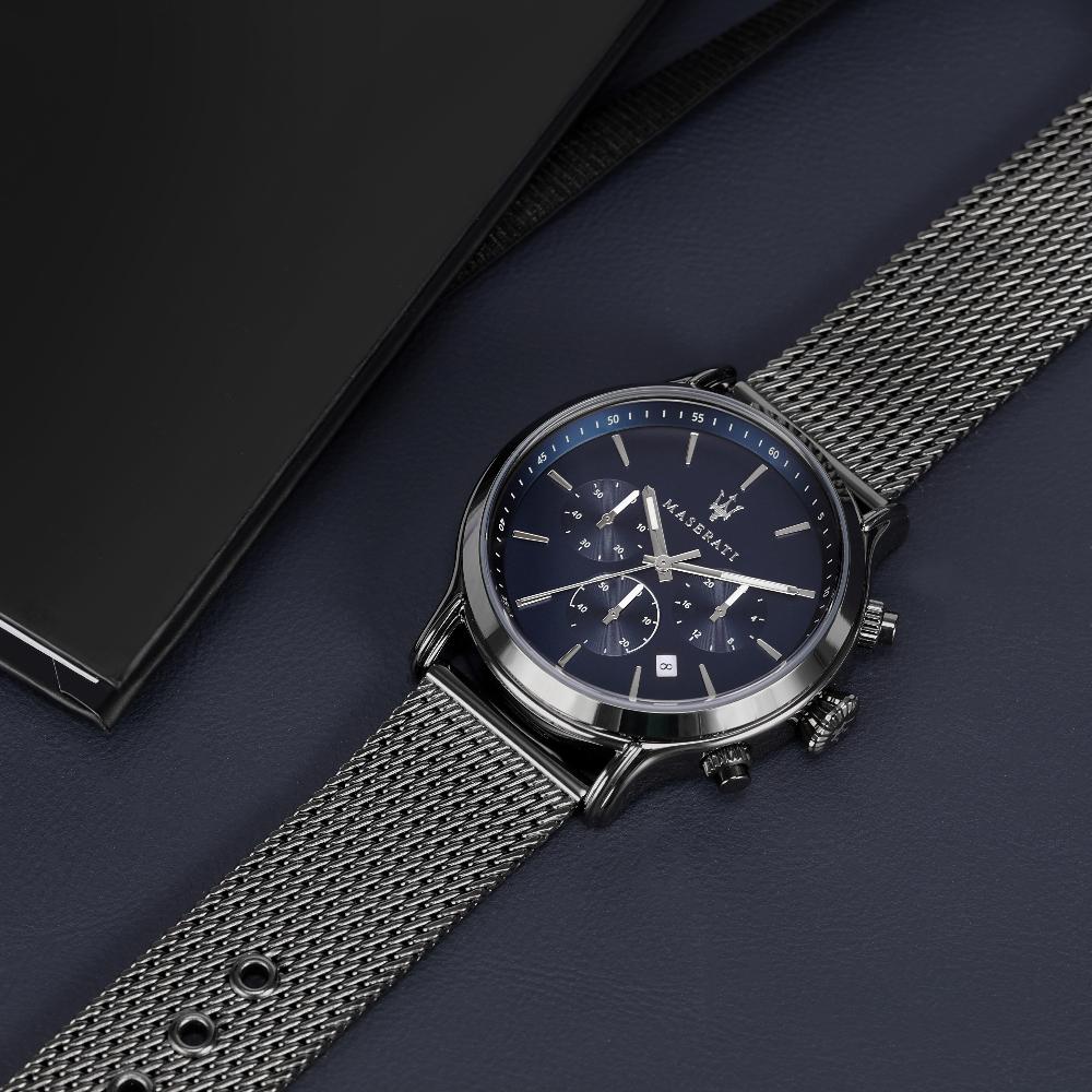 Maserati Мужские кварцевые часы-хронограф Epoca Blue Metal с датой R8873618008