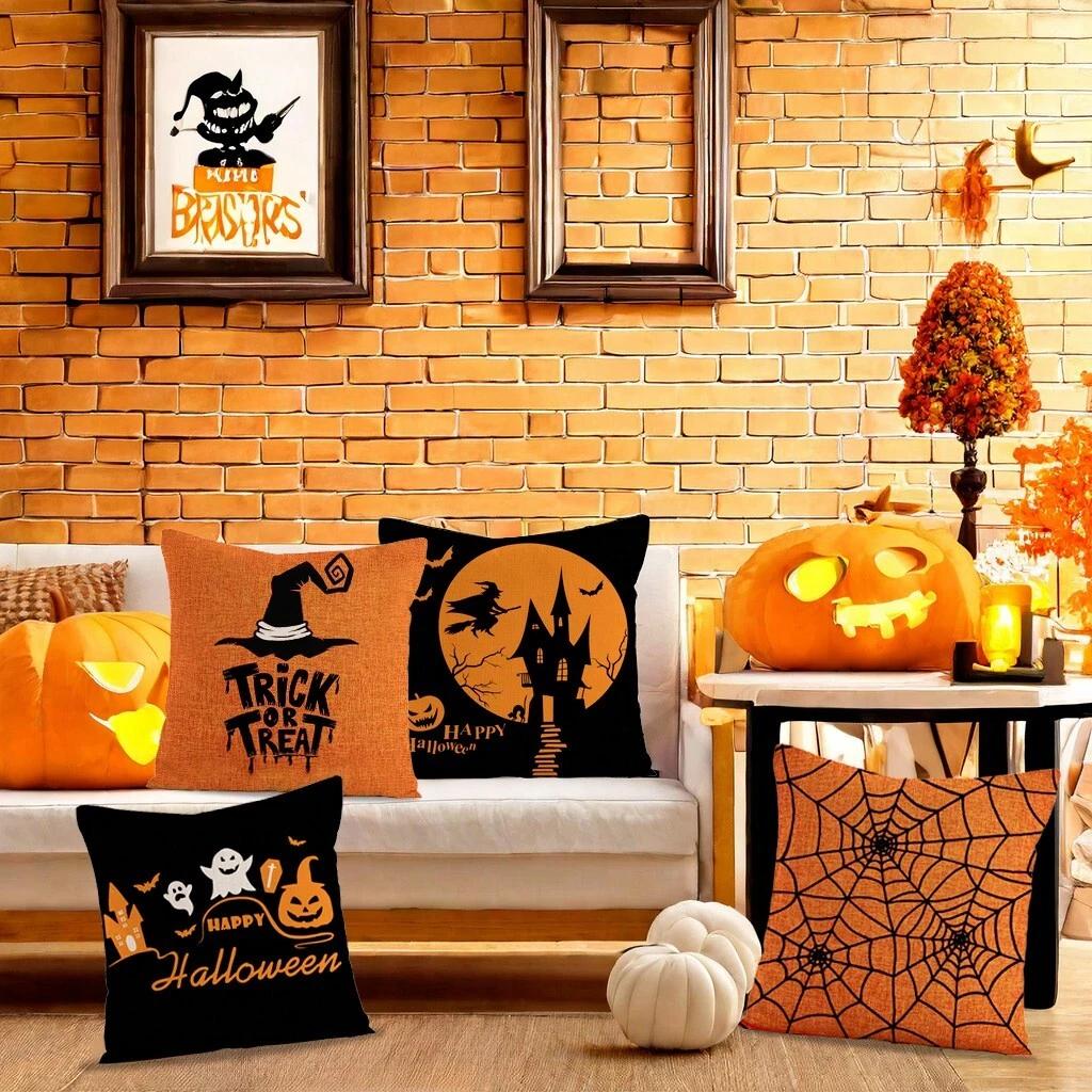 1 шт. Хэллоуин тыква призрак летучая мышь паутина декоративная наволочка, фермер наволочка наволочка, украшение для дивана