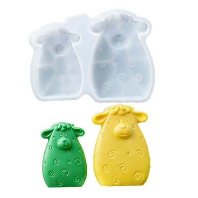Гибкая 3D силиконовая форма-молд Овечка для проектов с гипсом, мылом и свечами
