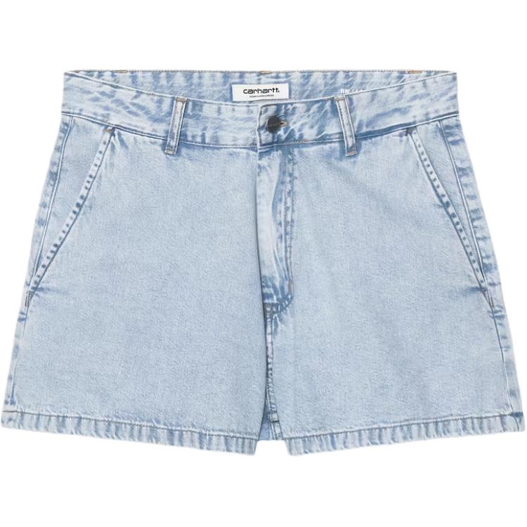Carhartt WIP Ss26 Женские Lova С высокой талией Удобные Простые На молнии Свободные Джинсовые шорты Женские шорты I036286-01-12