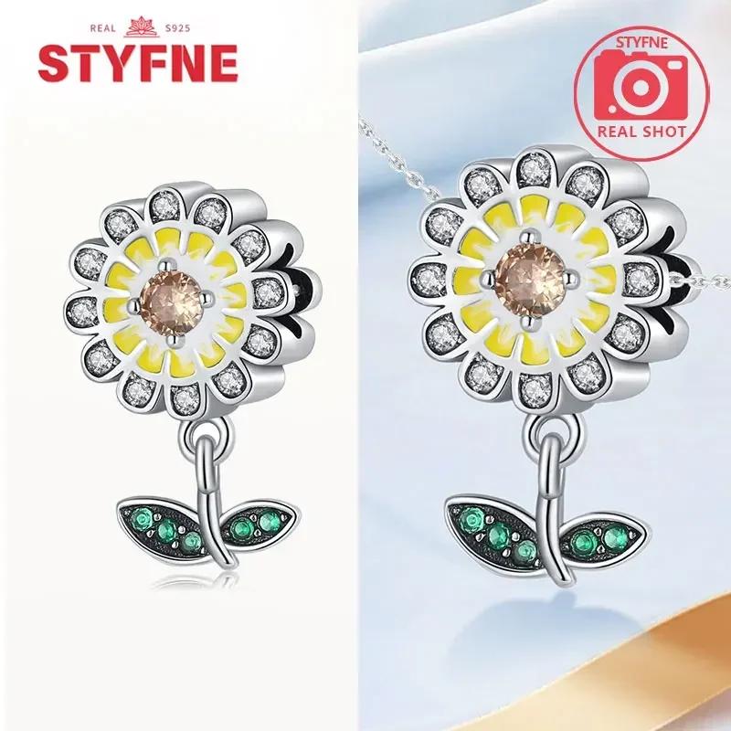 Медьоригинал Звездное небо Подсолнух Зеленое пшеничное поле Масляная живопись Подвески Бусины Для женщин DIY Изящные украшения Подарок